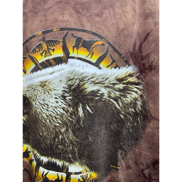 Vintage Alaska Bear Shirt Grizzly Brown bear Quality Goods Canada Made Tee 90s L - Picture 3 of 9